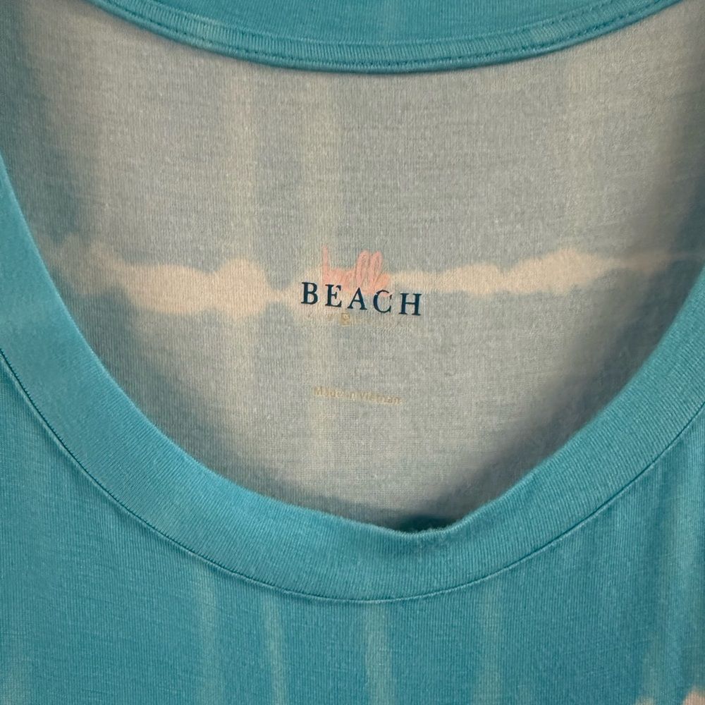 Belle Beach by Susan Gravel Blue Tie Dye Maxi Dress with Pockets Size L - Picture 3 of 4